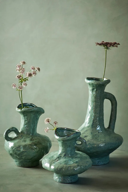 Dnevni boravak i spavaća soba Ukrasna vaza Madam Stoltz FPK24034.G zelena