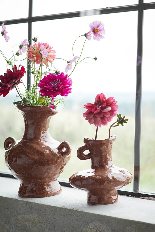 Madam Stoltz vaza decorativa FPK24034.BR rosu AA00