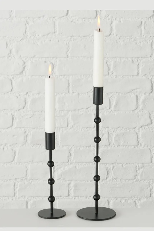 Boltze zestaw świeczników Kimberly 20 / 30 cm 2-pack 2016684 czarny AA00