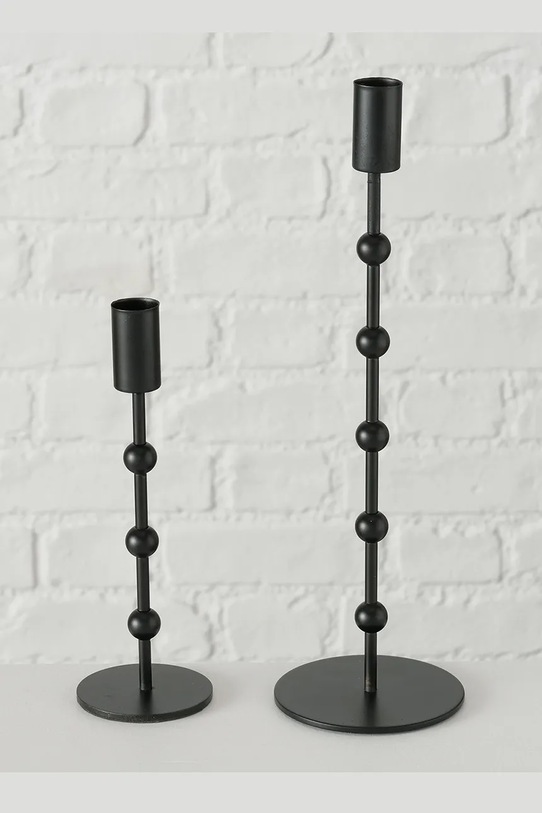 Salon i sypialnia Boltze zestaw świeczników Kimberly 20 / 30 cm 2-pack 2016684 czarny
