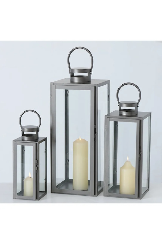 Salon i sypialnia Boltze zestaw latarenek Arana 3-pack 2019289 szary