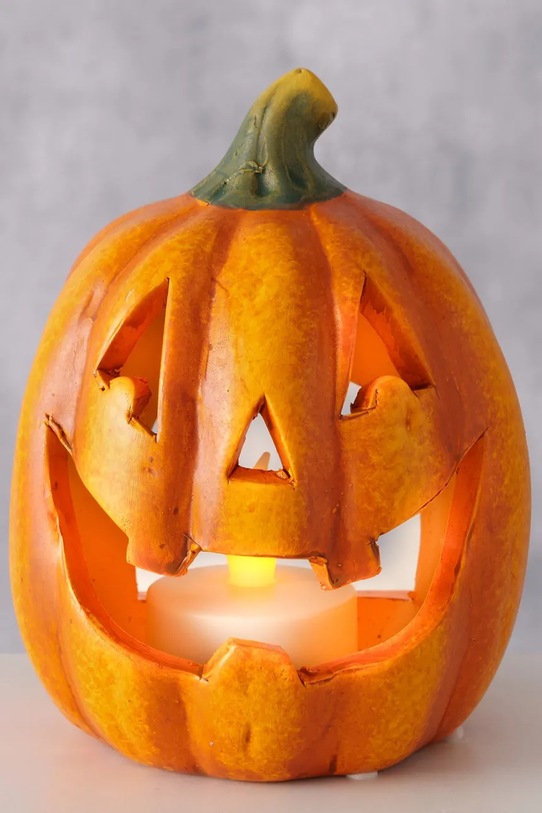 Διακοσμητικό κηροπήγιο Boltze Zucca 12,3 cm 2061044 πορτοκαλί