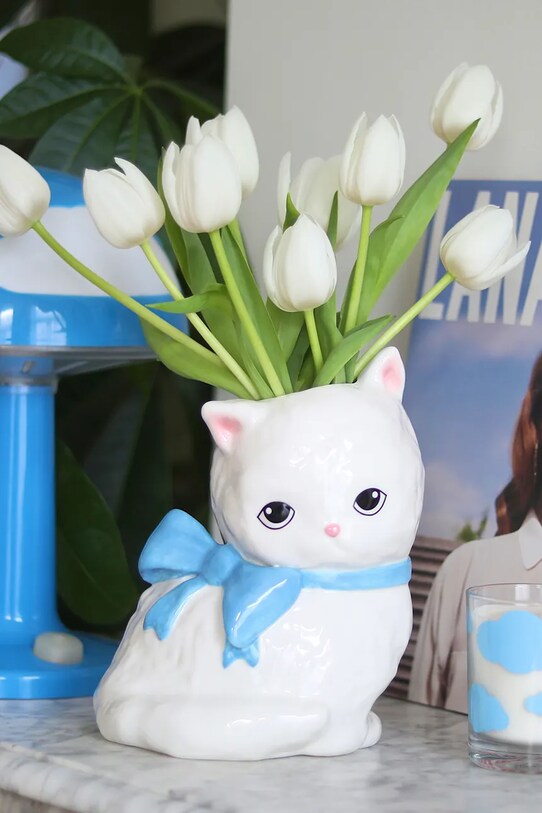 Salon i sypialnia Fluid Market wazon dekoracyjny Cat AAVSECAT multicolor