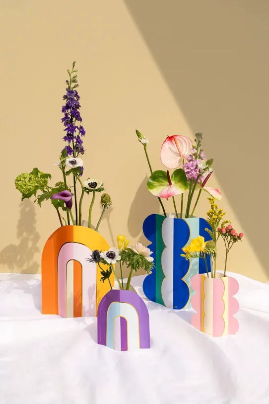 Декоративна ваза Octaevo Riviera Wave рожевий OMPRW.20