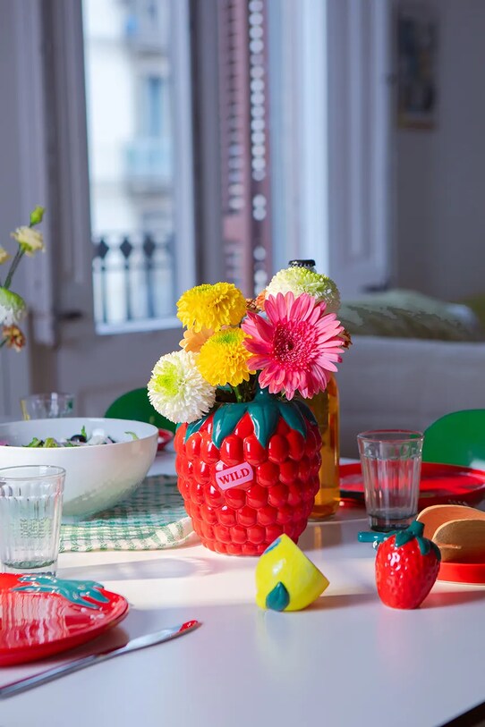 DOIY vază decorativă Farmers Raspberry DYVASFMRA rosu