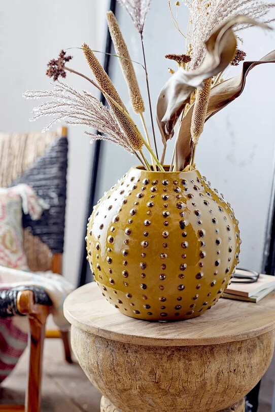 Bloomingville wazon dekoracyjny Toofan 82057516 żółty AA00