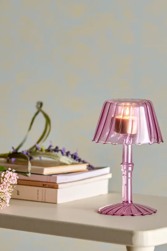 Salon i sypialnia Bloomingville świecznik dekoracyjny Cisco 82061723 różowy