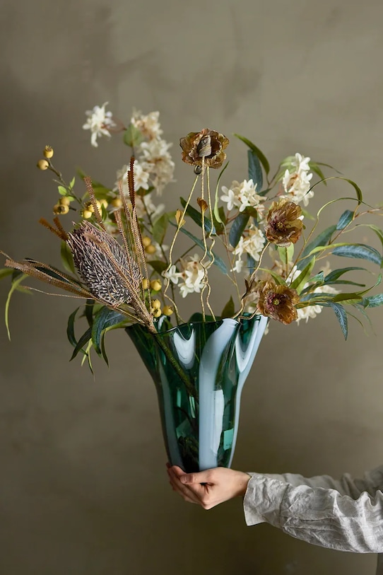 Obývacia izba a spálňa Dekoratívna váza Bloomingville Lettice 82061265 zelená