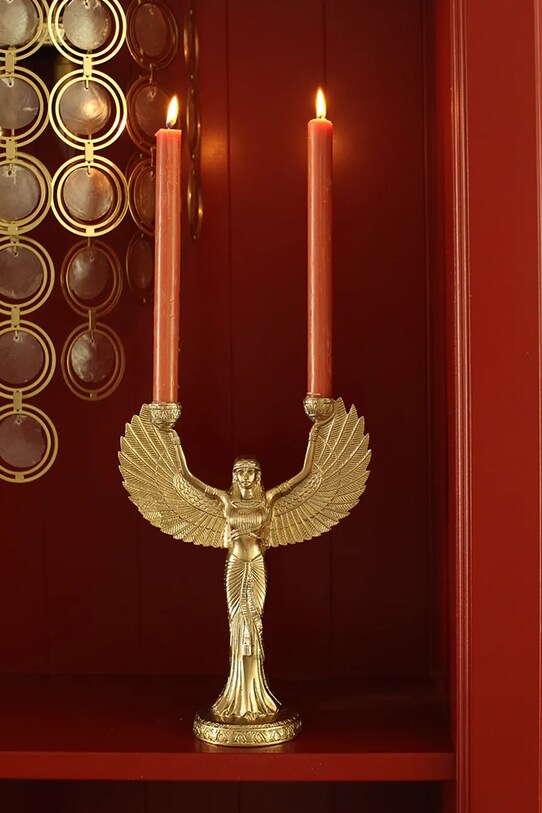 Декоративний свічник 30 x 23 x 9 cm жовтий 1.20.30.003.921.4