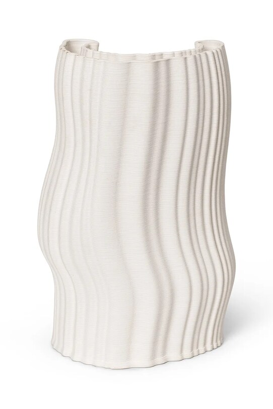 ferm LIVING wazon dekoracyjny Moire 1104266244 biały AA00