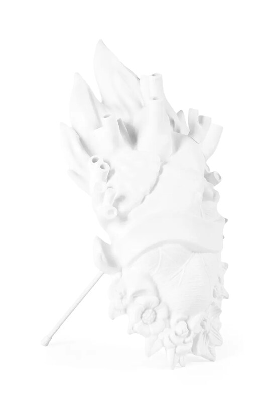 Nappali és hálószoba Seletti dekoratív faliváza Holy Love 34 x 19 x 9 cm 09920H fehér