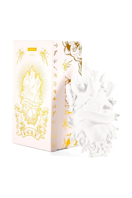 Seletti wazon dekoracyjny ścienny Holy Love 34 x 19 x 9 cm biały 09920H