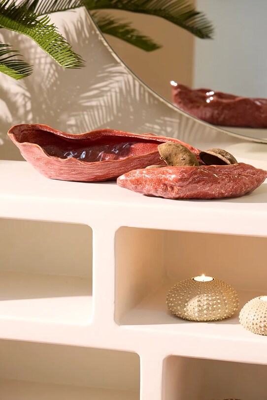 Light & Living bol decorativ Kalako 41 x 20,5 x 10 cm rosu 6357537