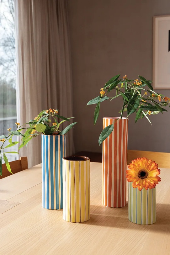 Salon i sypialnia &k amsterdam wazon dekoracyjny ray yellow 18 cm 2897.03 żółty