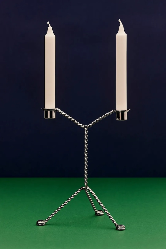 Salon i sypialnia HAY świecznik dekoracyjny Wire 19 x 25 cm AE365.A835 szary