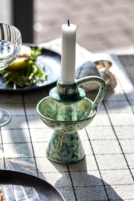 Living și dormitor House Doctor sfeșnic decorativ HDDiva 14 cm 267600009 turcoaz