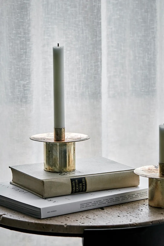 Salon i sypialnia House Doctor świecznik dekoracyjny HDSimb 8 cm 2-pack 204001008 multicolor