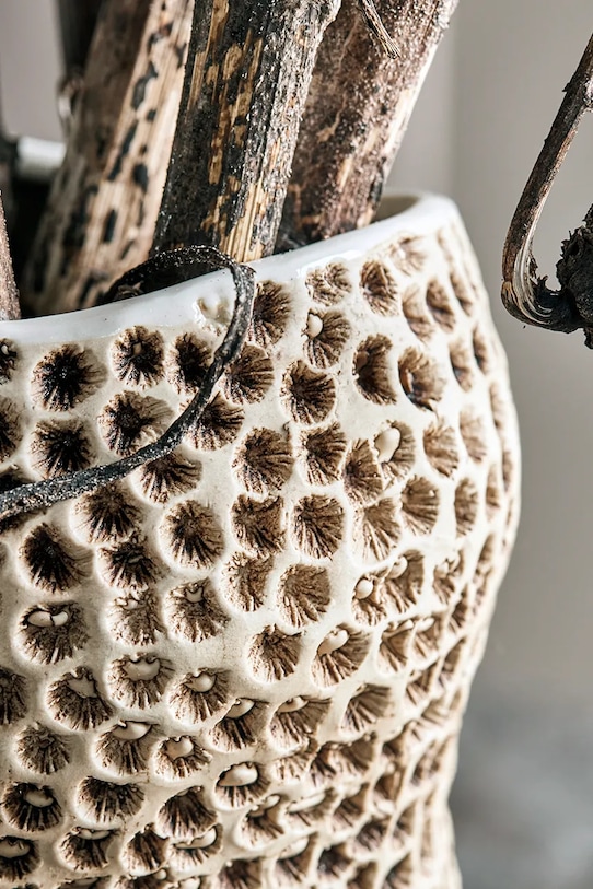 Living și dormitor House Doctor vază decorativă HDPan 29 cm 267050011 bej