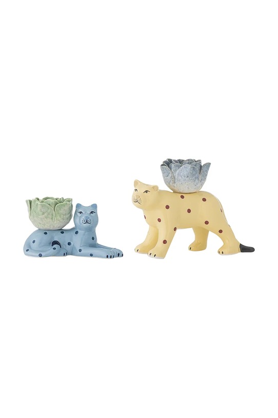 Bloomingville świecznik dekoracyjny Rory 18 / 14 cm 2-pack multicolor 82062927