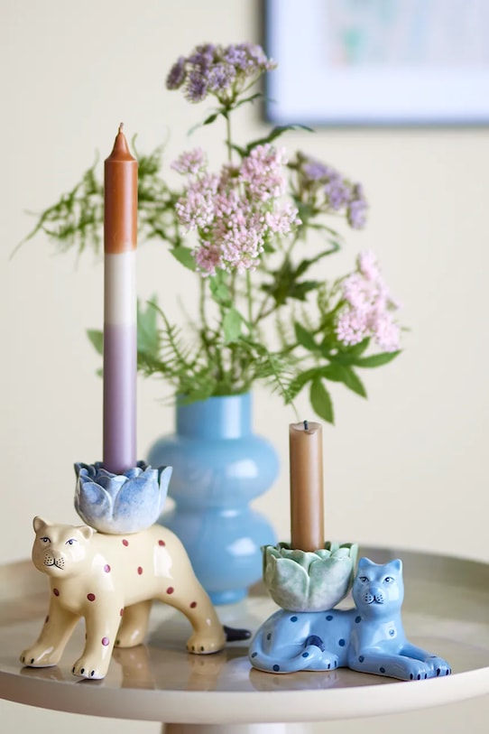 Living și dormitor Bloomingville sfesnic decorativ Rory 18 / 14 cm 2-pack 82062927 multicolor