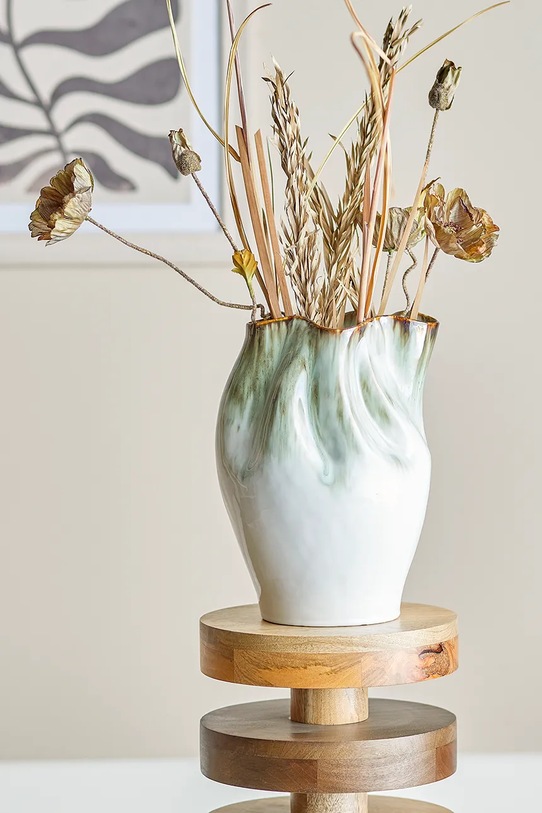 Living și dormitor Bloomingville vază decoativă Nisha 22,5 x 30 cm 82061715 verde