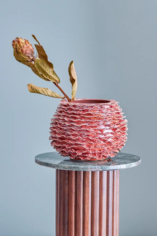 Bloomingville wazon dekoracyjny Morwen 22 x 16 cm 82061349 różowy AA00