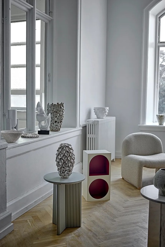 Salon i sypialnia Bloomingville wazon dekoracyjny Glenda 21 x 34 cm 82072442 beżowy