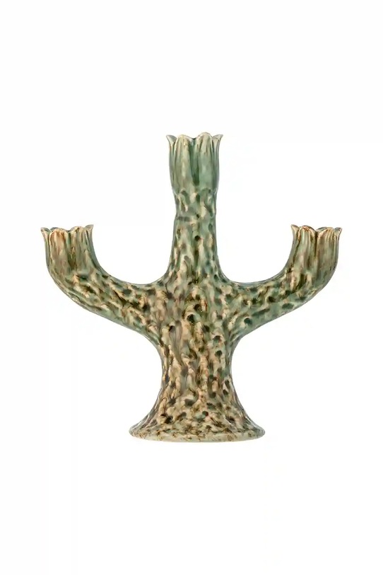 Декоративний свічник Bloomingville Cyrill 21 x 21 x 10 cm зелений 82072563