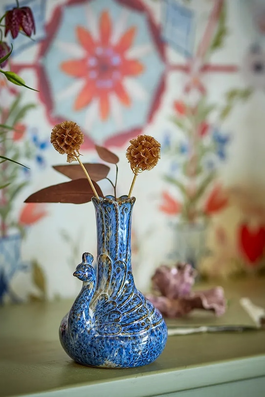 Декоративная ваза Bloomingville Kali 11 x 16 x 10,5 cm голубой 82072430