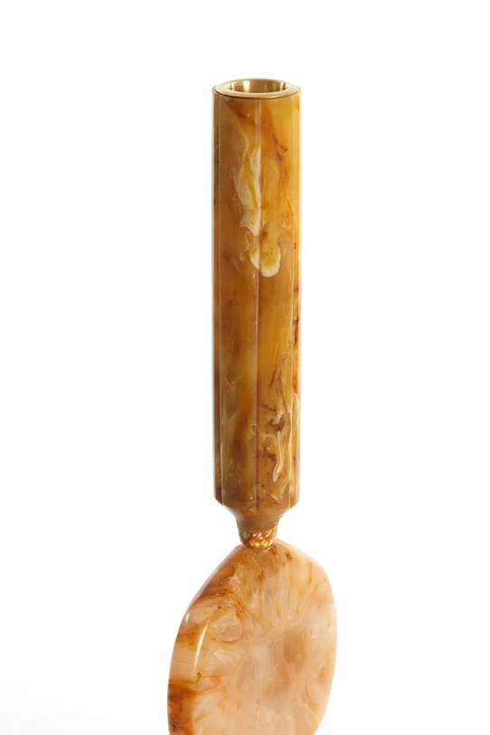 Light & Living świecznik dekoracyjny Kumopa 10 x 36 cm 6073782 żółty AA00