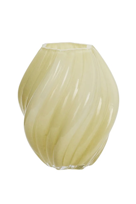 Madam Stoltz wazon dekoracyjny 18,5 x 24 cm żółty J71242027A