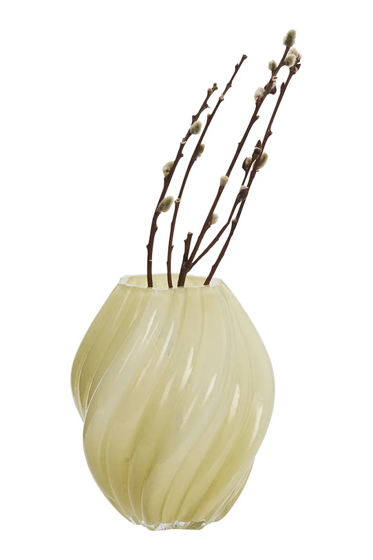 Madam Stoltz wazon dekoracyjny 18,5 x 24 cm J71242027A żółty AA00