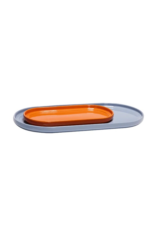 Hübsch zestaw tac Amare 29 x 15 / 43 x 22 cm 2-pack niebieski 211913