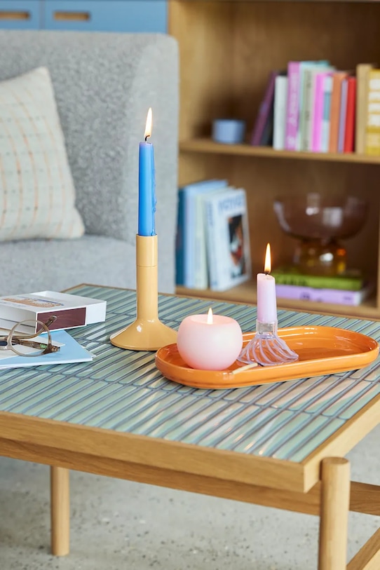 Living și dormitor Hübsch set de tavi Amare 29 x 15 / 43 x 22 cm 2-pack 211913 albastru