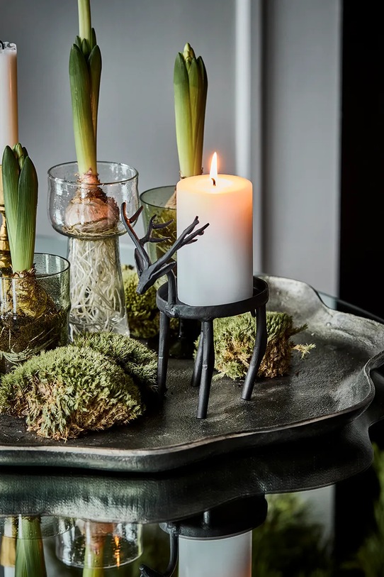 House Doctor sfeșnic decorativ HDDeer 14 x 18 x 8 cm 206200103 negru AA00