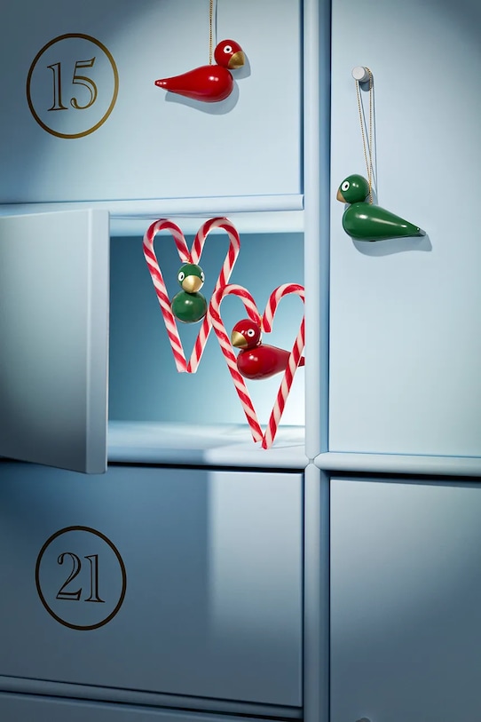 Kay Bojesen zawieszka dekoracyjna Christmas Birds 5 cm 2-pack multicolor 39805