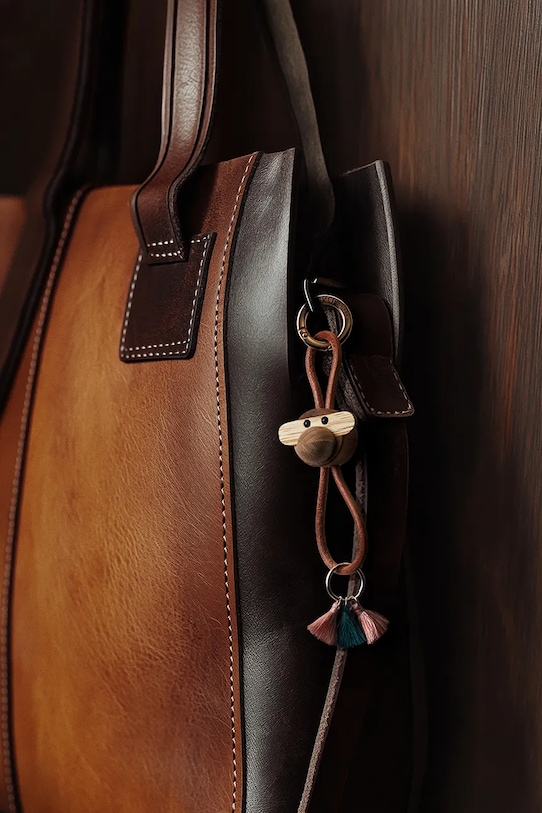 Kay Bojesen breloc Monkey Gold 5 cm maro 39807