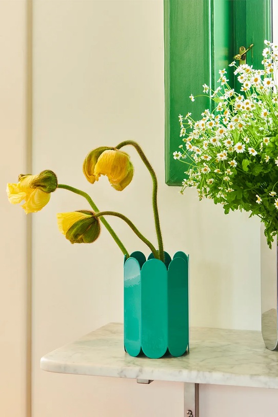Διακοσμητικό βάζο HAY Arcs 18 x 13 x 13 cm πράσινο AE377.A601.AB80