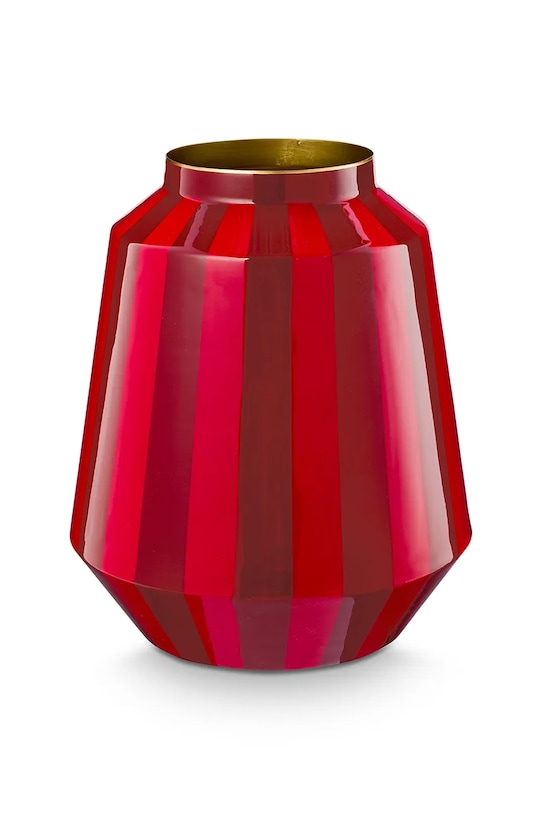 Pip Studio wazon dekoracyjny Stripes Dark Red 24 x 29 cm czerwony 51102102