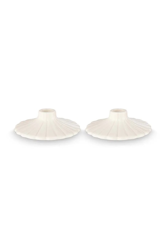 vtwonen świecznik dekoracyjny 8 x 2,5 cm 2-pack biały 52092321