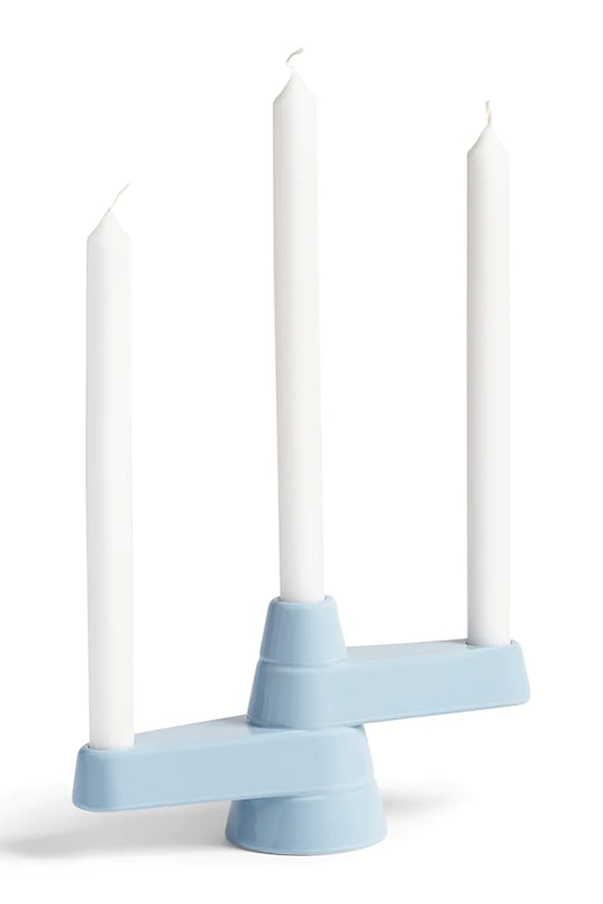 &k amsterdam świecznik dekoracyjny brute 25 x 8 x 12 cm 3246.03 niebieski AA00