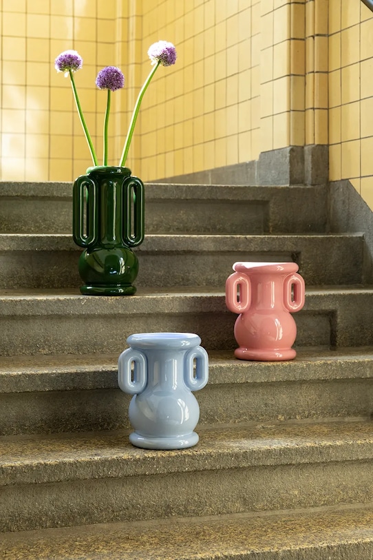 Salon i sypialnia &k amsterdam wazon dekoracyjny amfora 23 x 18 x 26,5 cm 3551.02 niebieski