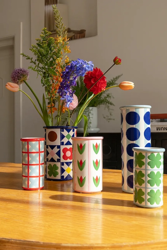 Dekoratívna váza &k amsterdam patch clover 16,5 x 9 cm 3550.05 viacfarebná AA00