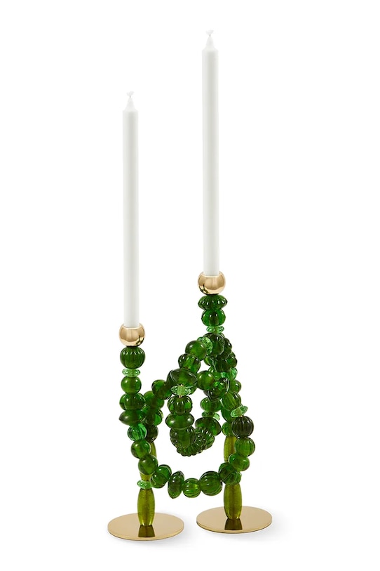 Pols Potten świecznik dekoracyjny Beads 33 x 38 x 12 cm 390.225.203 zielony AA00