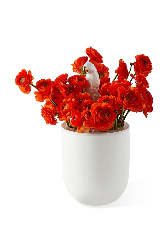 Dekoratívna váza Pols Potten bird watching 23,5 x 51 cm 240.205.123 biela AA00