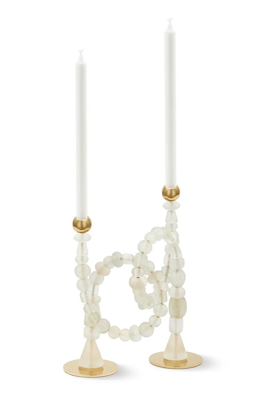 Pols Potten świecznik dekoracyjny Beads 33 x 38 x 12 cm 390.225.202 beżowy AA00