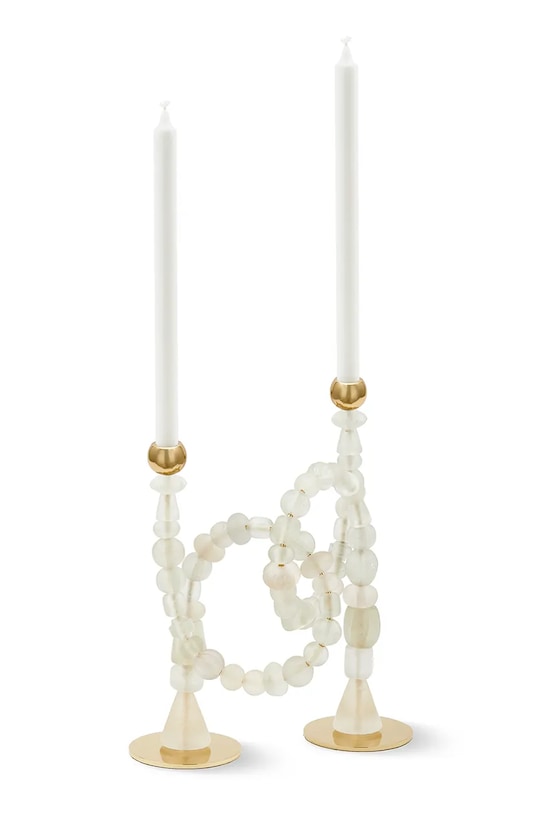 Dekoračný svietnik Pols Potten Beads 33 x 38 x 12 cm 390.225.202 béžová AA00