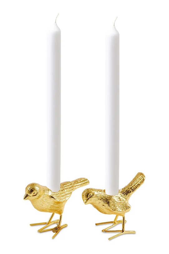 Pols Potten zestaw świeczników flock of birds 12,5 x 5 x 7 cm 2-pack 390.225.190 żółty AA00
