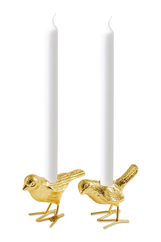 Súprava svietnikov Pols Potten flock of birds 12,5 x 5 x 7 cm 2-pak 390.225.190 žltá AA00