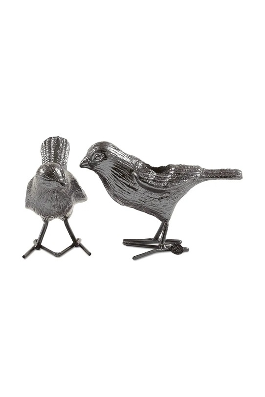 Salon i sypialnia Pols Potten zestaw świeczników flock of birds 12,5 x 5 x 7 cm 2-pack 390.225.191 szary